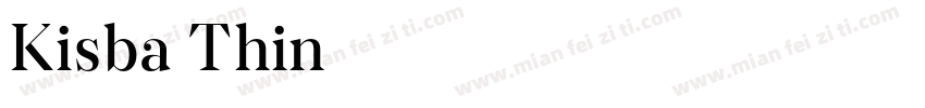 Kisba Thin字体转换